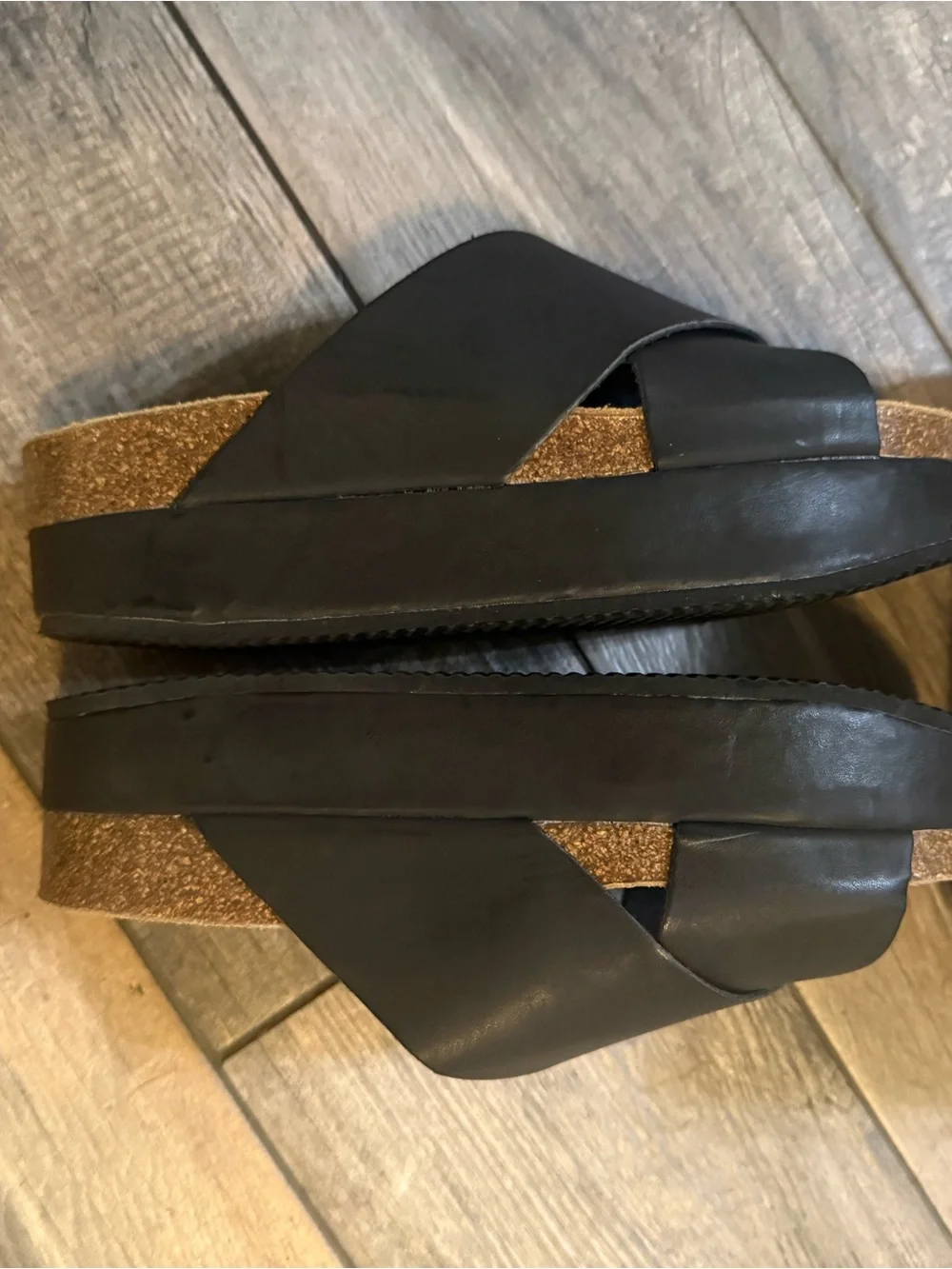 Free People Sidelines Flatform Slides in Black
